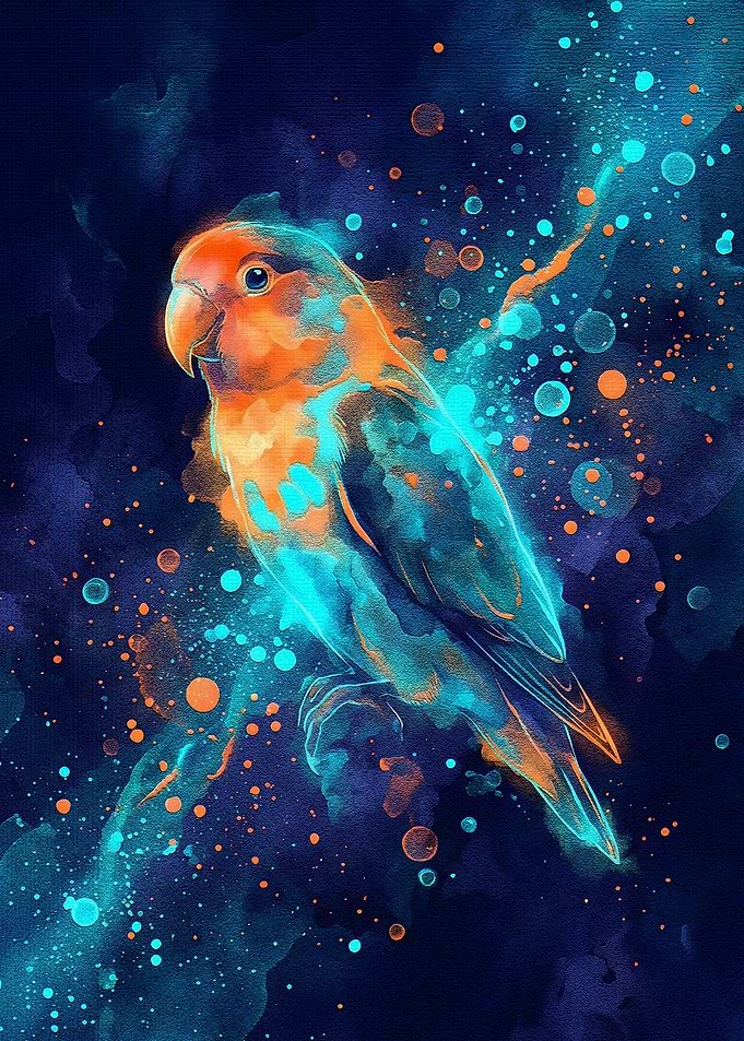 Vibrant Parrot Digital Art