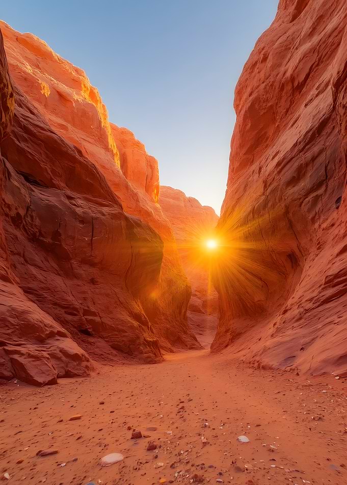 Sunlit Canyon Passage
