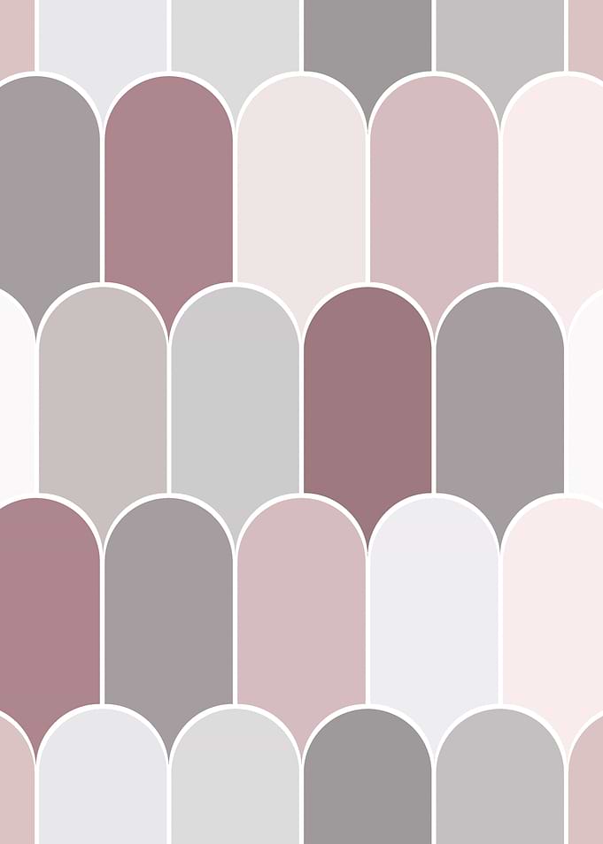 Abstract Pastel Art Deco Arches Pattern