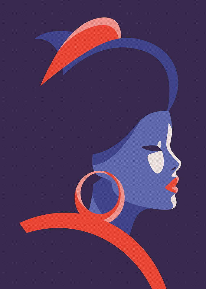 Abstract Geisha Portrait