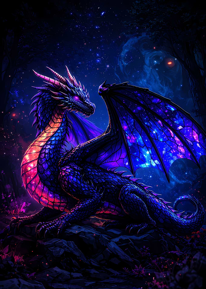 Cosmic Dragon in a Dark Forest