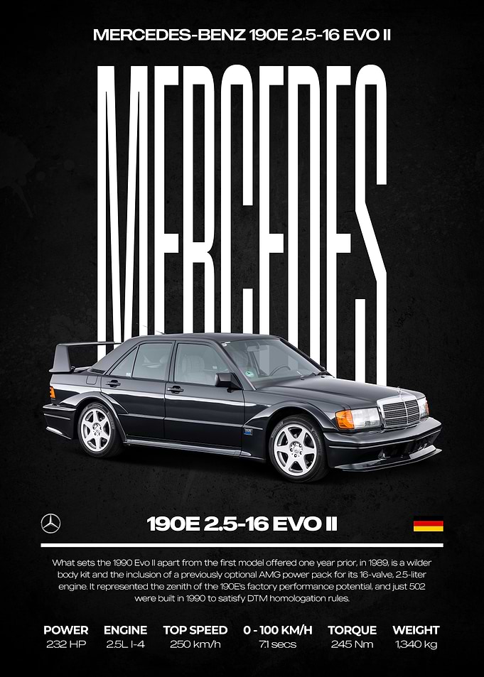 Mercedes-Benz 190E 2.5-16 EVO II Poster