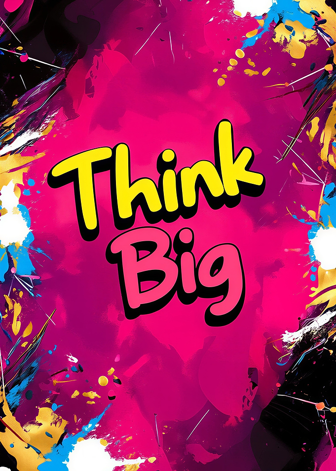 Think Big Motivational Art