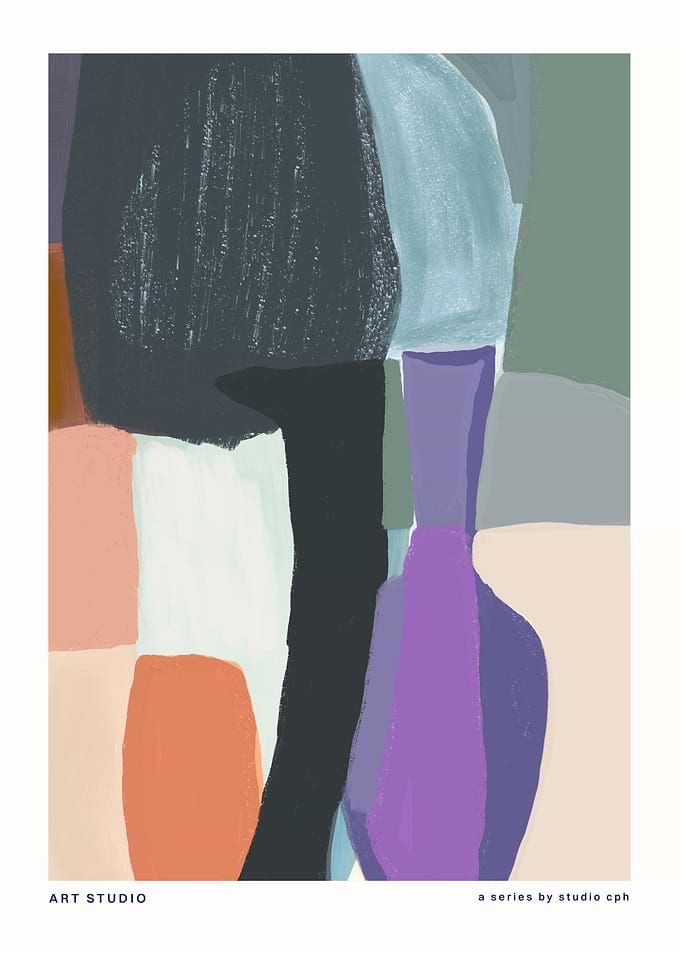Abstract Color Block Art Print
