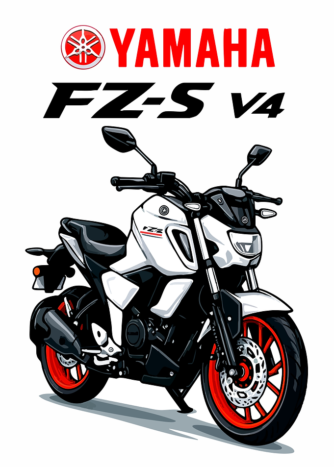 Yamaha FZ-S V4 Motorcycle Illustration