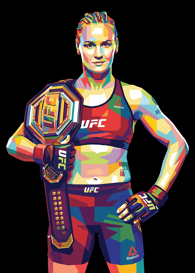 Valentina Shevchenko UFC Champion in Pop Art Style