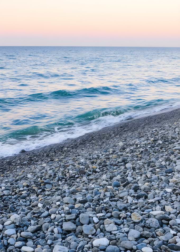 Pebble Beach at Sunset