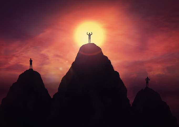 Mountain Peak Success Silhouette
