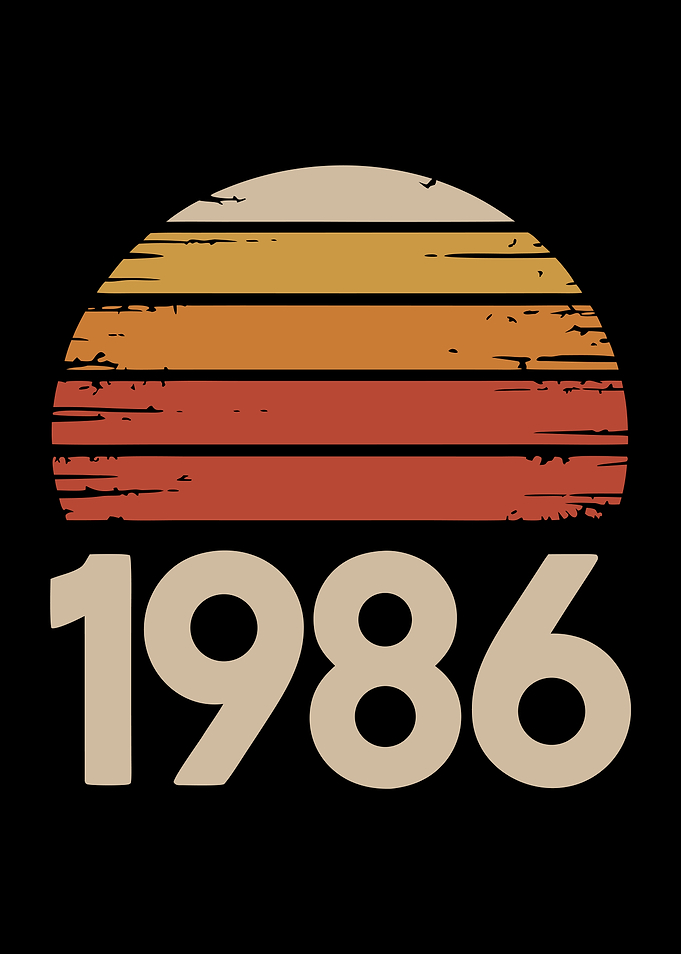 1986 Vintage Birthday Design