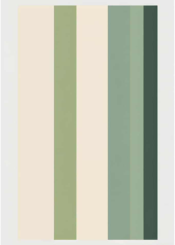 Abstract Vertical Stripes in Green Tones