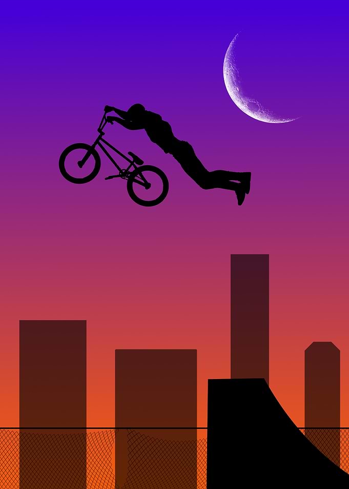 BMX Silhouette at Sunset