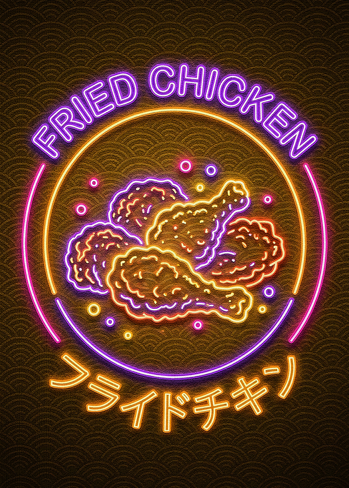 Neon Fried Chicken Sign