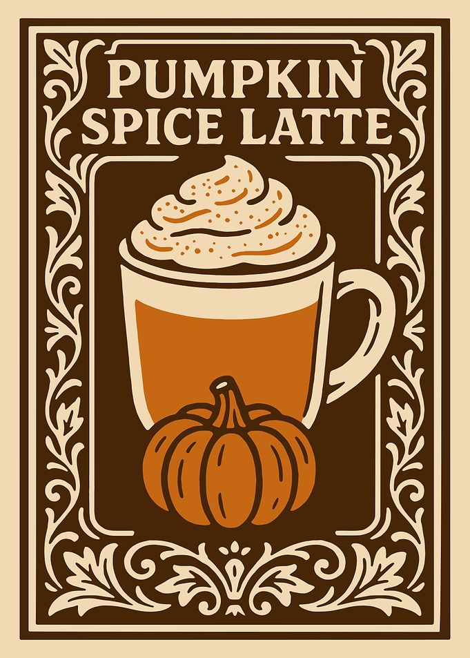 Pumpkin Spice Latte Illustration