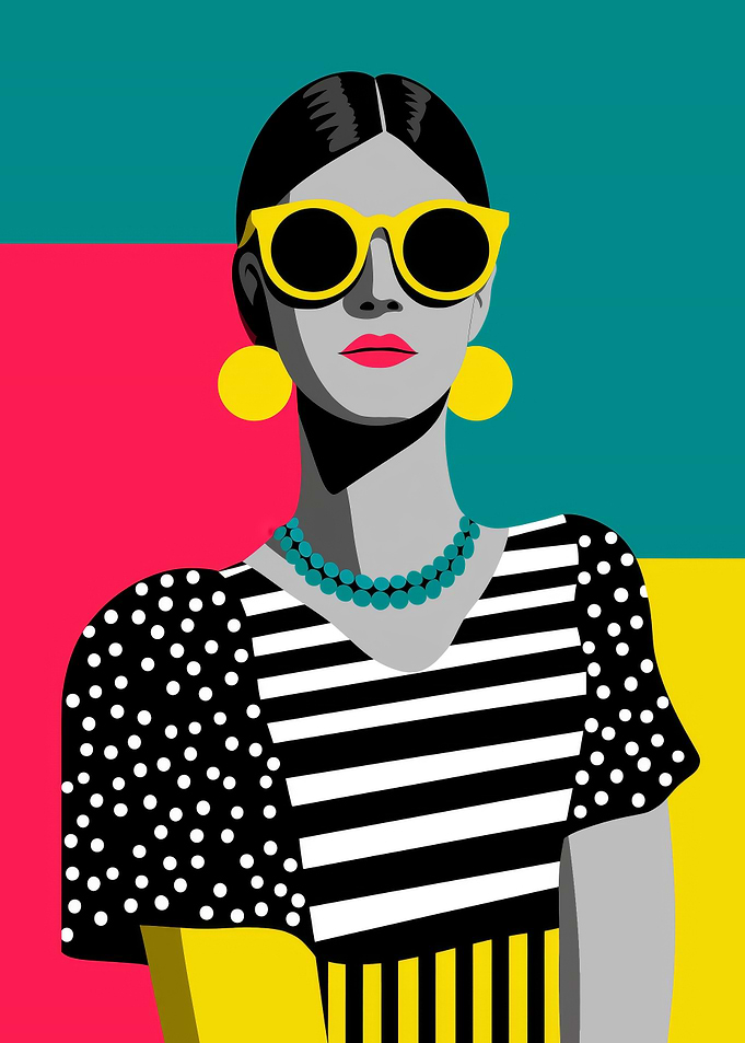 Stylish Woman with Sunglasses and Earrings