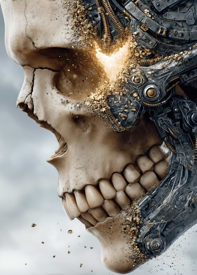 Cyborg Skull Profile