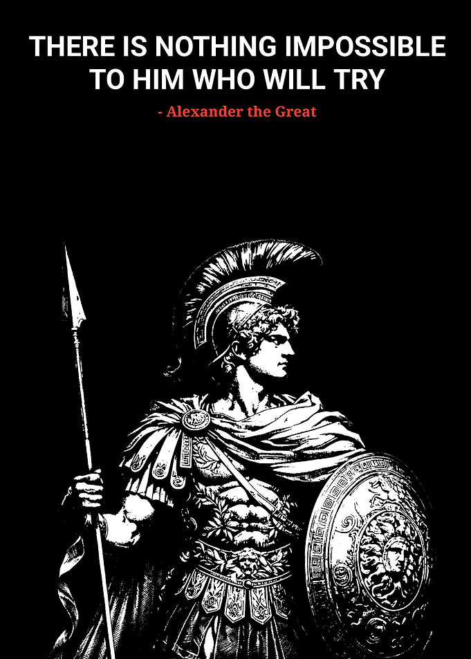Alexander the Great Inspirational Quote Poster