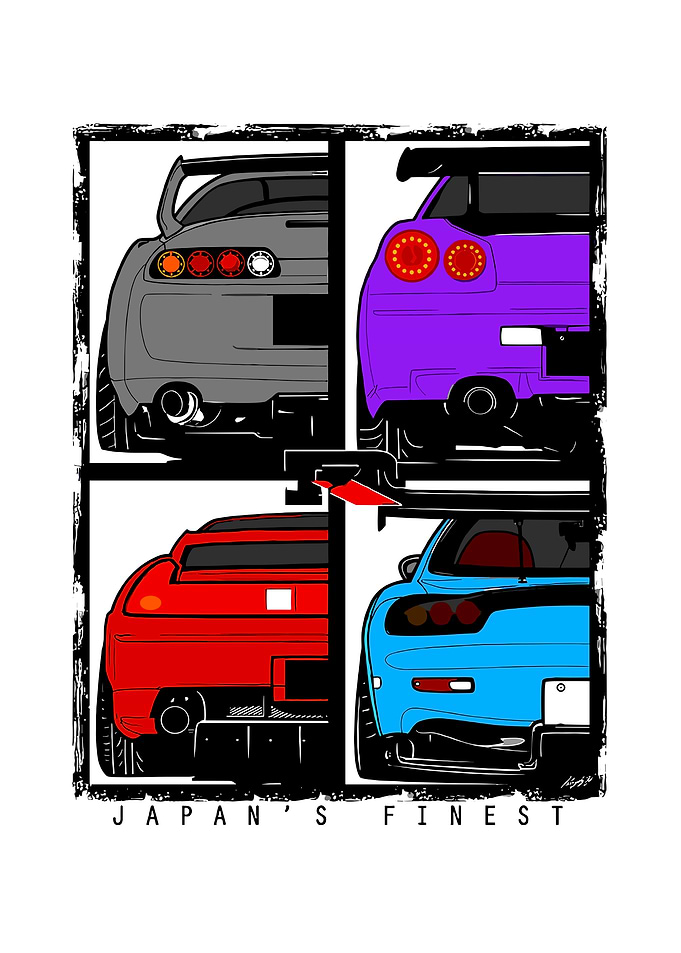 Japan's Finest Cars Collage