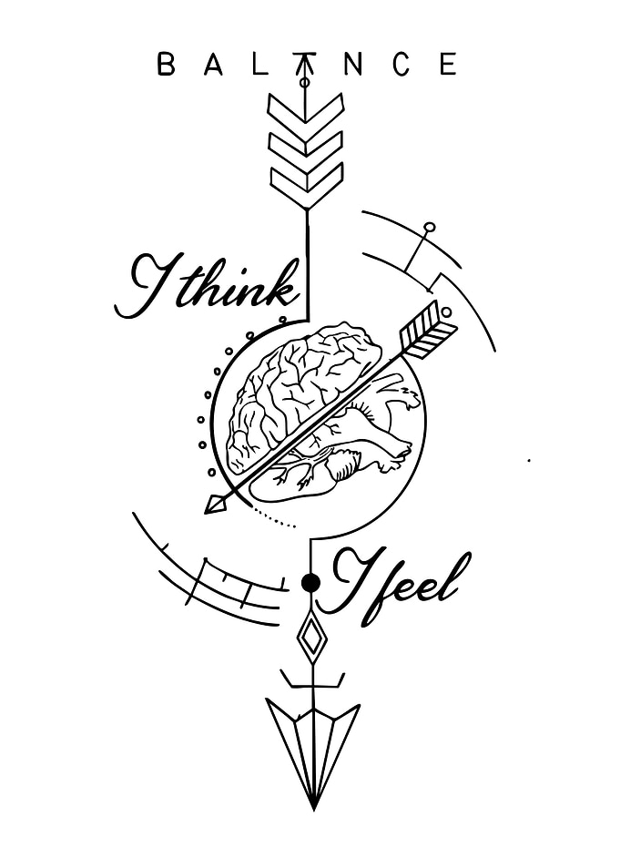 Balance: Brain, Heart, and Arrow