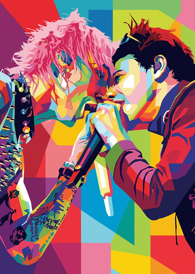 Machine Gun Kelly and YUNGBLUD Illustration