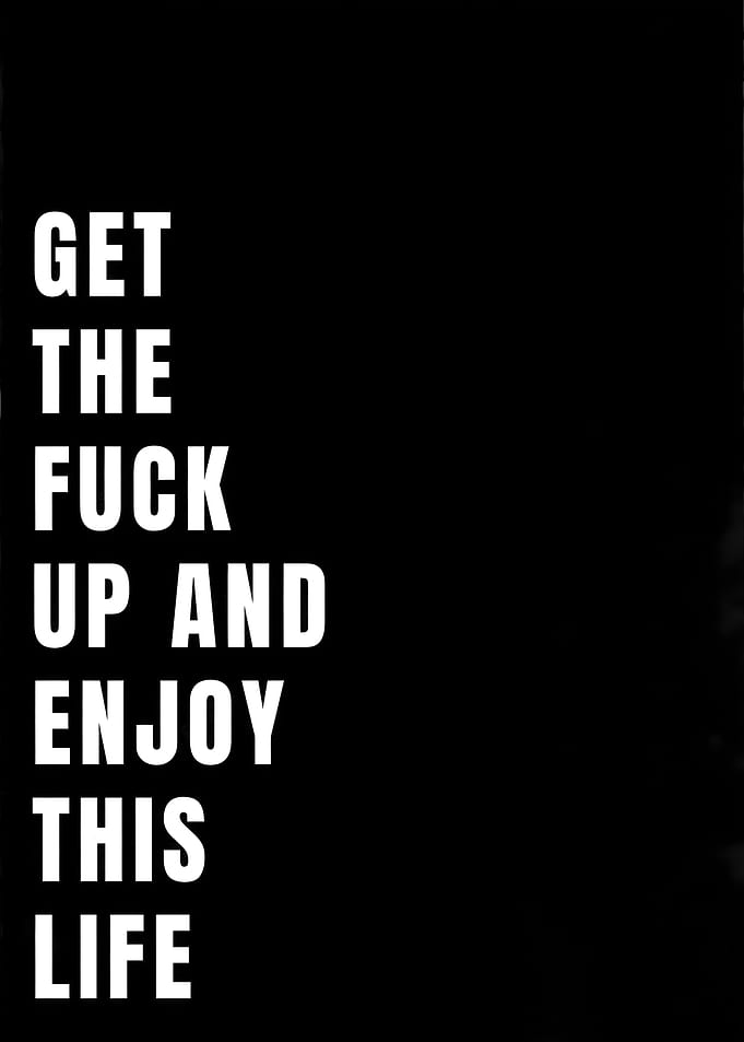 Motivational Text Art: Enjoy This Life