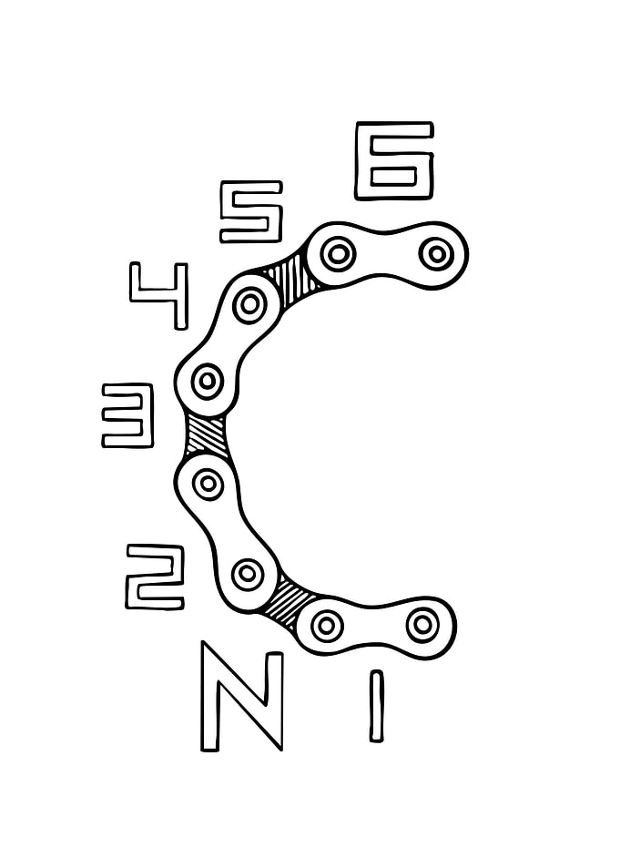 Bicycle Chain Numbering Design