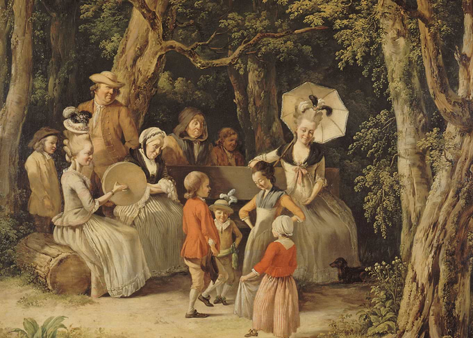 18th Century Family Gathering Painting