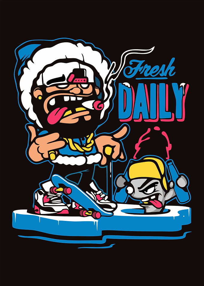 Fresh Daily Cartoon Character Illustration
