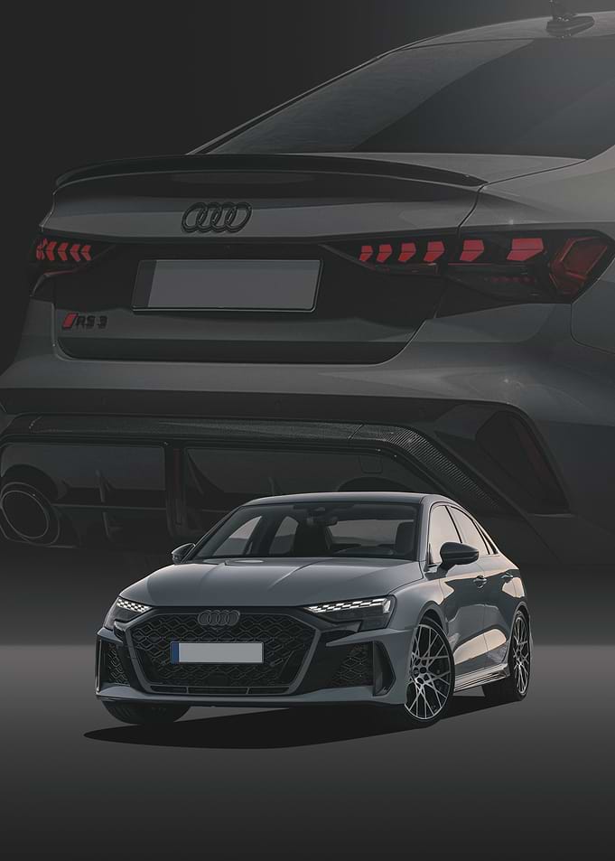 Gray Audi RS3 Car