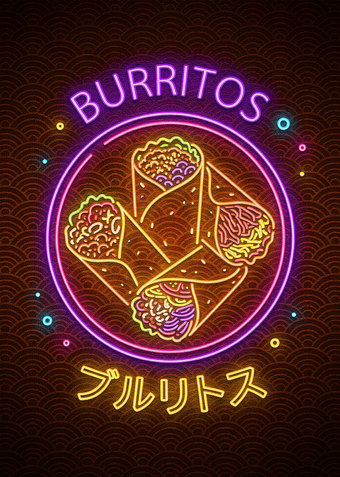 Neon Burritos Sign