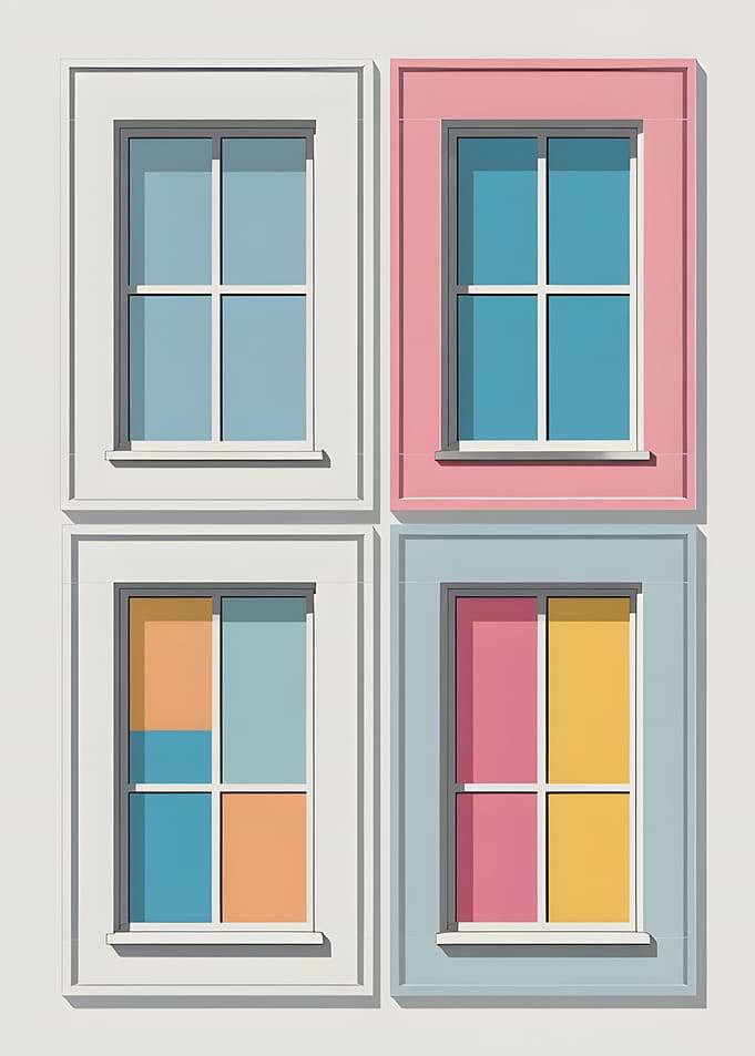 Colorful Windows Art