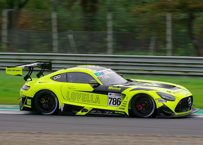 Yellow Mercedes-AMG GT3 Racing Car