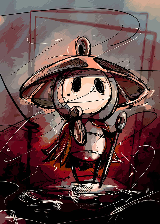 Hollow Knight Inspired Character Illustration