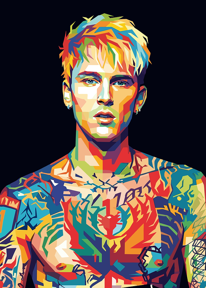 Machine Gun Kelly Pop Art Portrait