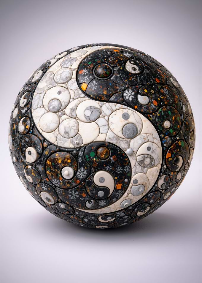 Yin Yang Sphere Mosaic