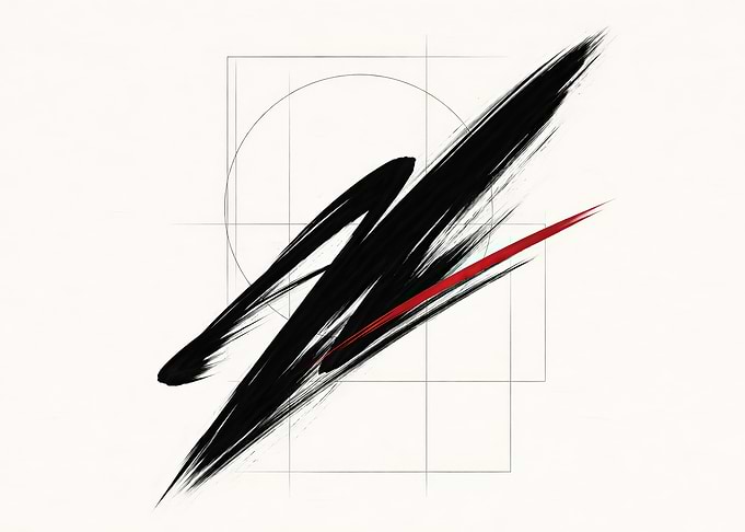 Abstract Brush Strokes with Geometric Shapes
