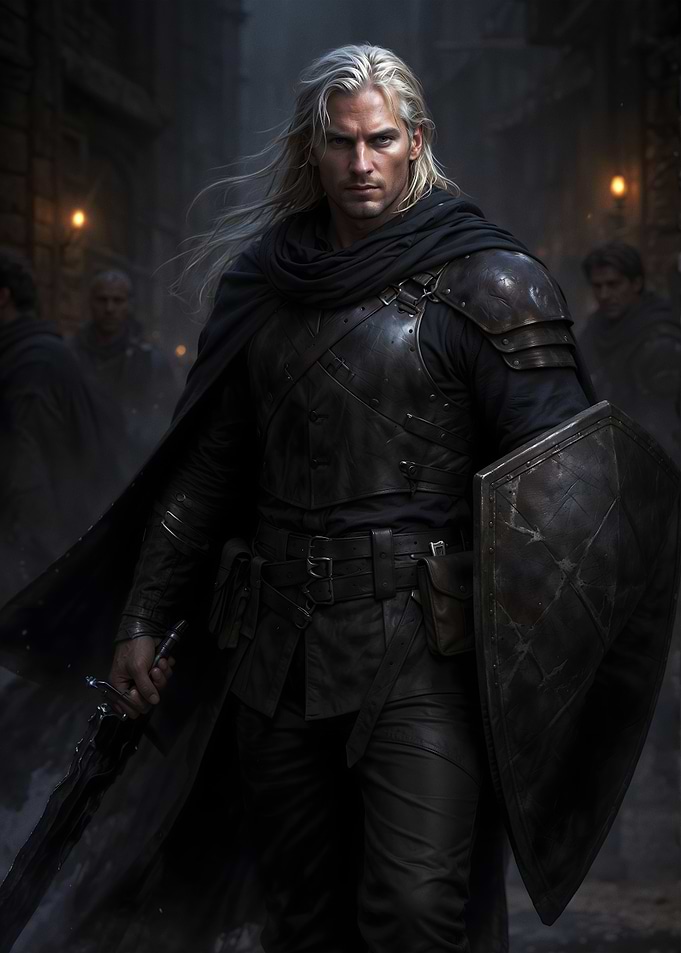Medieval Knight in Dark Alley