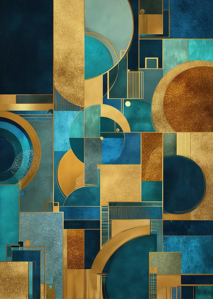 Abstract Geometric Art Deco Art