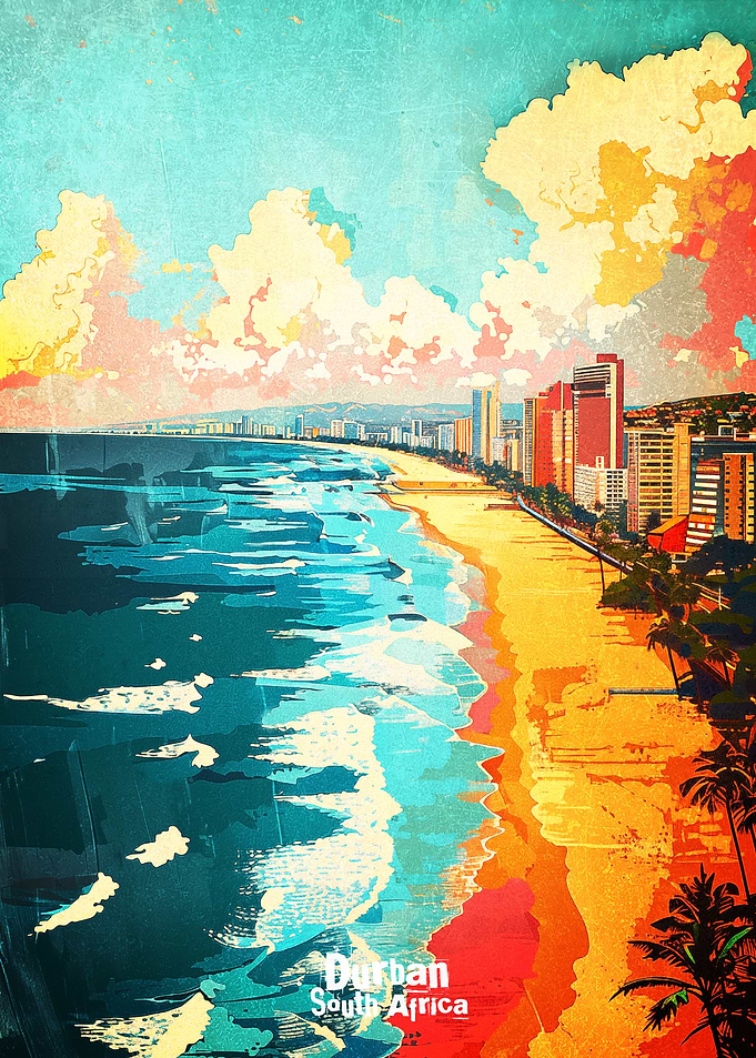 Durban South Africa Art Poster