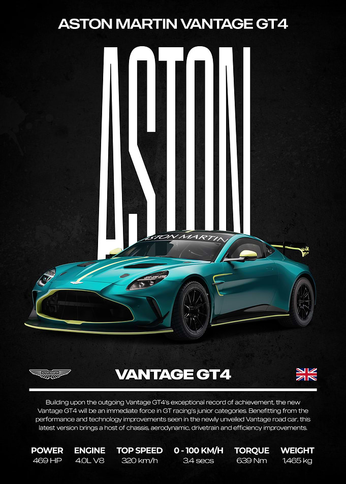 Aston Martin Vantage GT4 Poster