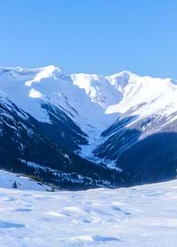 Snowy Mountain Valley Landscape