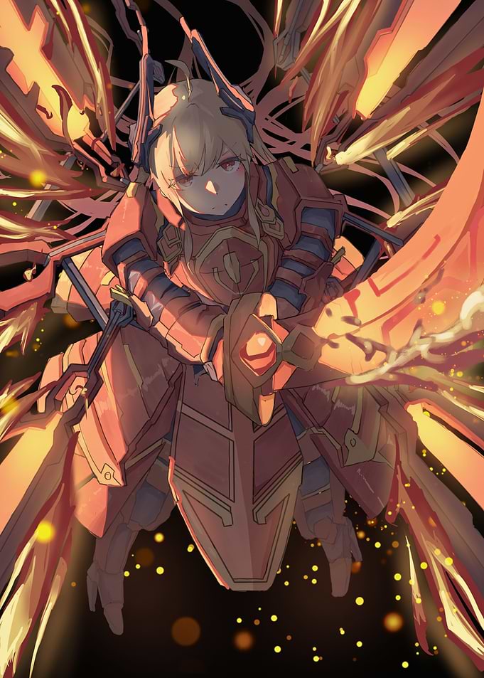 Girl in Red Armor
