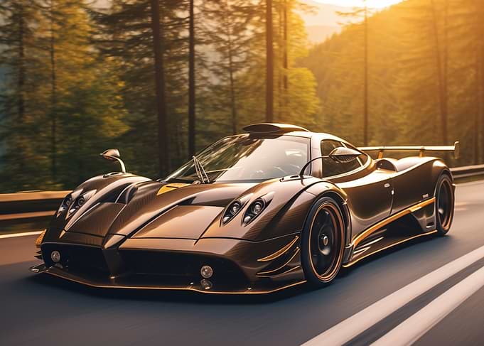 Luxury Sports Car on Road