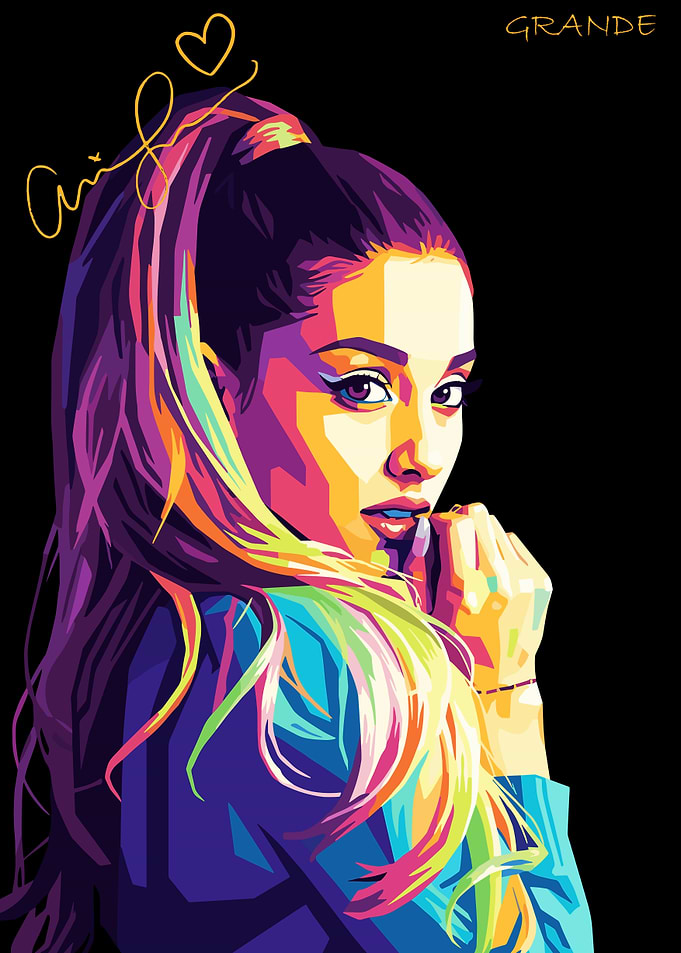 Ariana Grande Pop Art Portrait