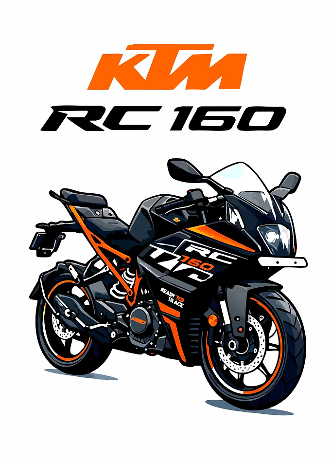 KTM RC 160 Motorcycle Illustration