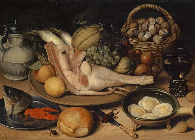 Still Life with Meat and Seafood