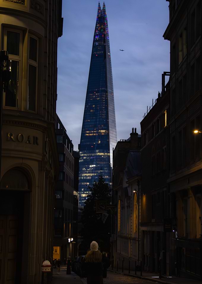 The Shard through London street