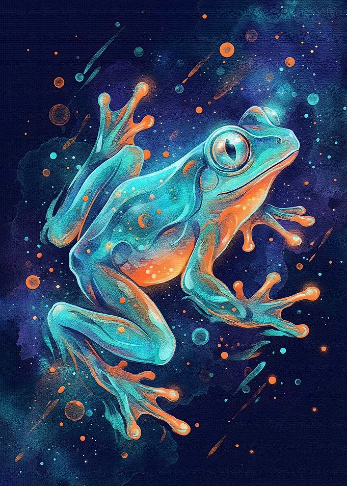 Cosmic Frog Illustration