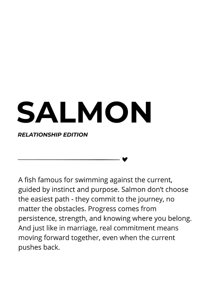 Salmon Relationship Edition | Funny Wedding Gift for Fishing Couples