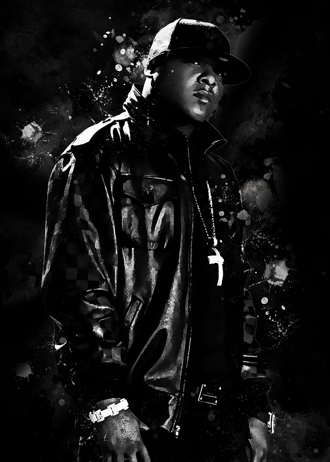 Jadakiss Monochrome Portrait of a Man in Jacket