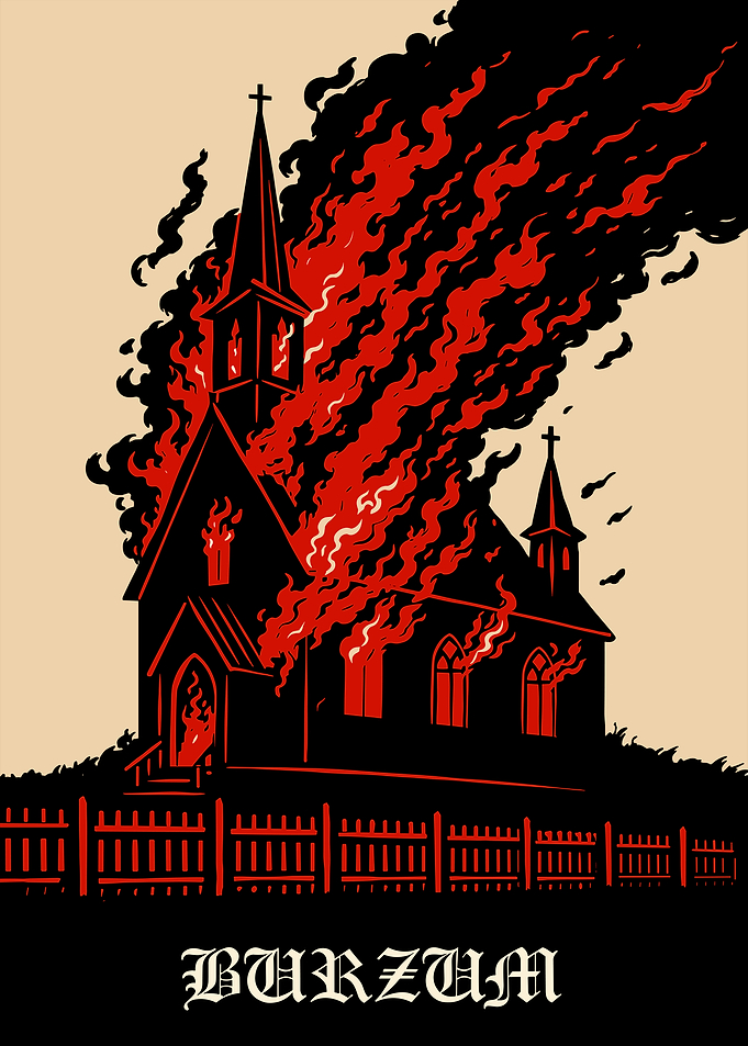 Burzum Church Fire Art